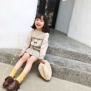 女童豹纹包裙可爱儿童短裙童裙