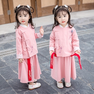儿童秋季汉服长袖中国风女童