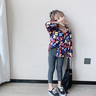 儿童长袖衬衣泫雅风秋款韩版上衣