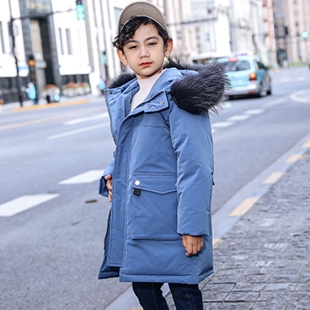 儿童韩版中长款加厚冬装童装外套
