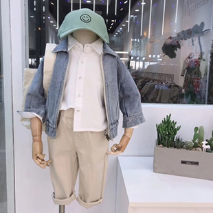  男宝宝童装外套洋气牛仔服