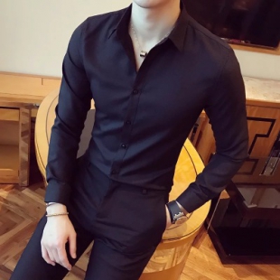 韩版修身男式衬衫 