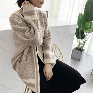 2019毛衣宽松韩版v领百搭针织衫