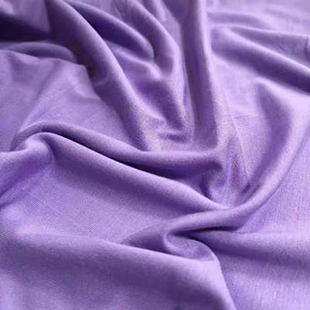 棉针织紫色T恤布料