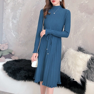 2019秋冬季新款中长款秋装针织衫修身女装